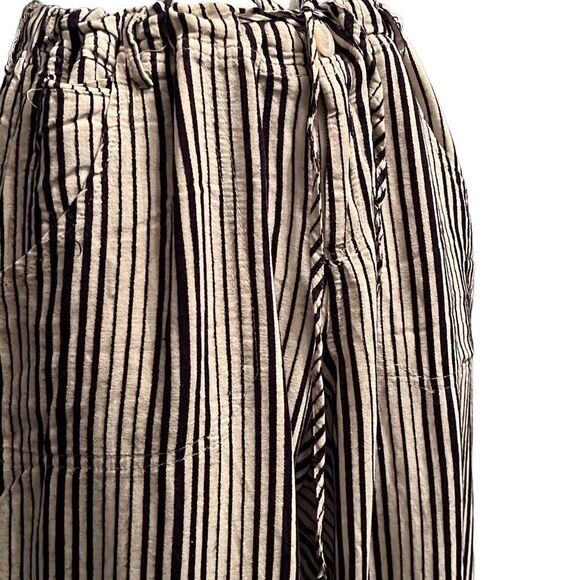 Just Living Women Drawstring Palazzo Striped Pants Button and Zip Closure Small - Picture 4 of 7